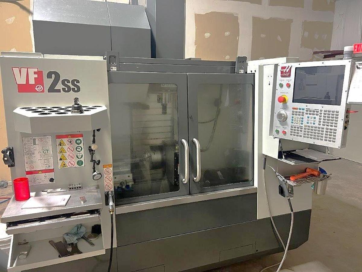 Used 2024 Haas VF-2SS w/ Haas HRT-210 Rotary Table, Probing, Coolant Through Spindle, High Speed Machining, Auger, Pcool