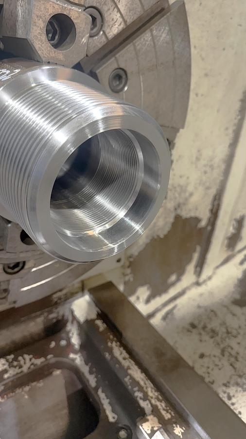 Used 2007 Challenger SL350 Hollow Spindle CNC Lathe, 10.25" Bar Cap., (2) 25" 4 Jaw Man. Chks, Steady Rests, Tailstock, 120" cc