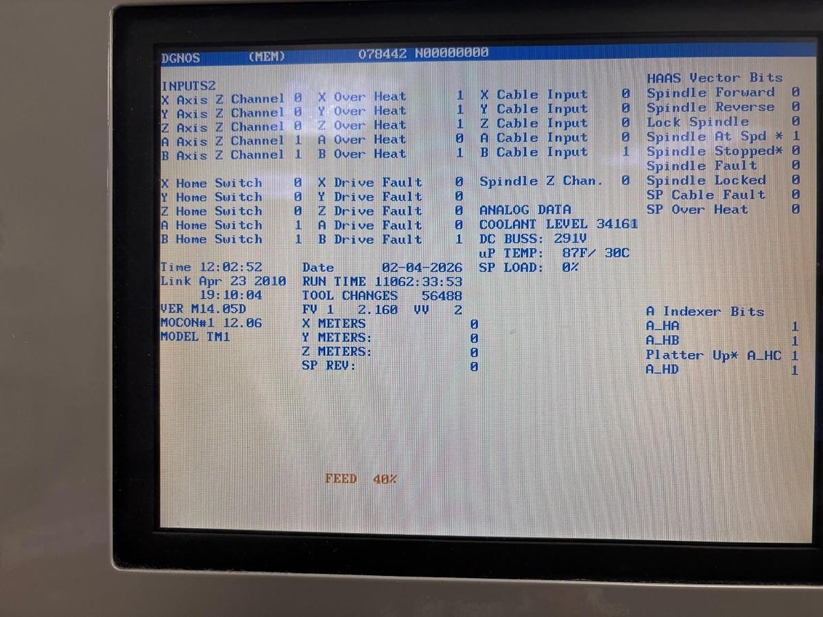 Used 2006 Haas TM-1 with 4th Axis Drive, Hand Wheels, Single or Three Phase Power, NO TOOL CHANGER