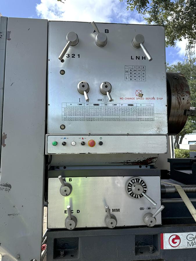 Used Ganesh GTD 4460 Heavy Duty Oil Country Engine Lathe with 44" sw, 55.11" in Gap, 27.95" Swing Over Cross Slide, 60" CC, 12" Bar Cap.
