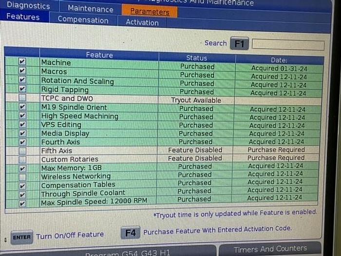 Used 2021 Haas VF2SS with 4th Axis Drive, Coolant Through Spindle, Probing