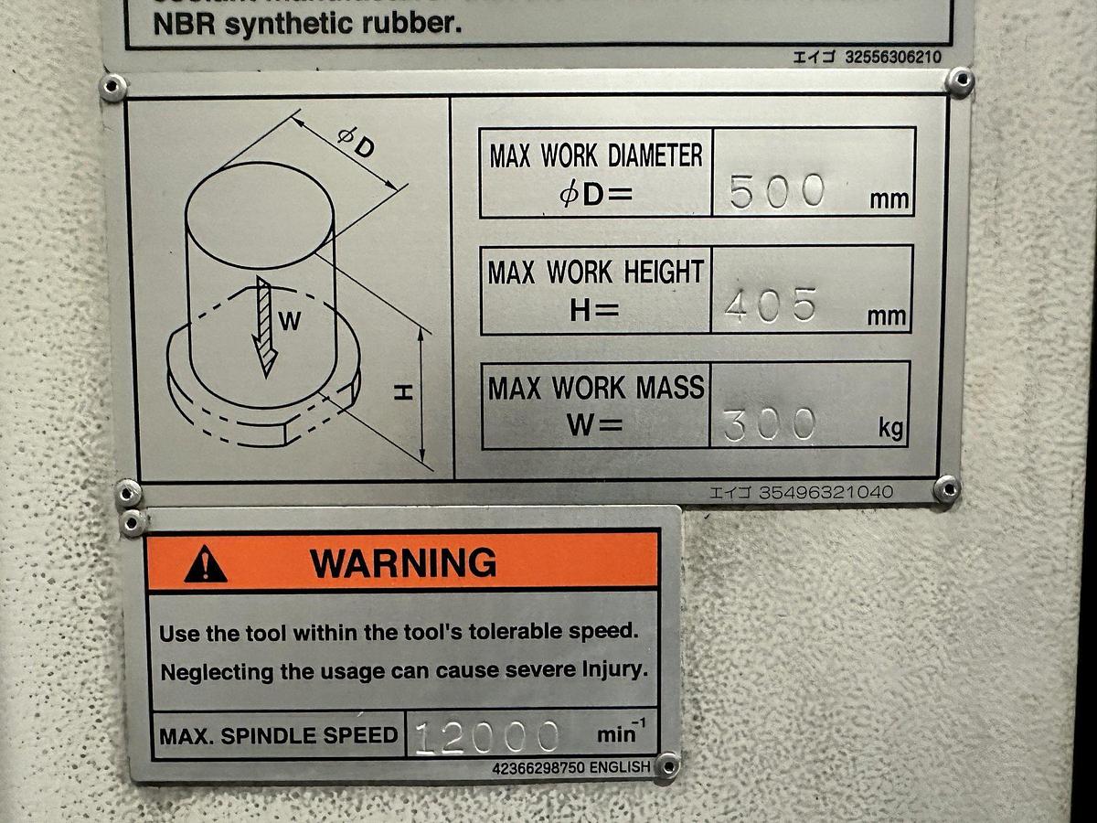 Used 2007 Mazak Variaxis 500-5X II with Pallet Changer, Coolant Thru Spindle, Tool Probing, Prepped for Part Probing, 40 ATC