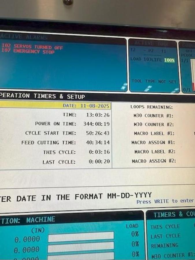 Used 2014 Haas VF-12/50 with 30 Pos. Side Mounted ATC, Wired for 4th Axis, High Pressure Coolant Thru Spindle