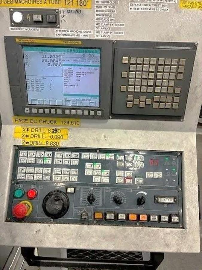 Used 2013 YCM TC-46M/3200 with Milling Capability, 18" Hyd. Chk, 6.5" Bar Cap., 29.55" Max Turn Diam., 134.45" cc, Steady, Conveyor, Tailstock