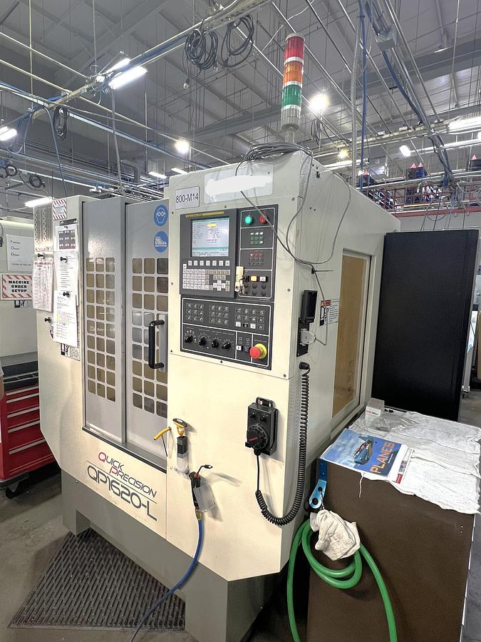 Used 2010 Chevalier Quick Precision QP1620-L VMC with Rigid Tapping, 15,000 RPM, Hi-Spd Machining, BT30 Taper, 20 Pos. ATC, Fanuc 0i-MD Control