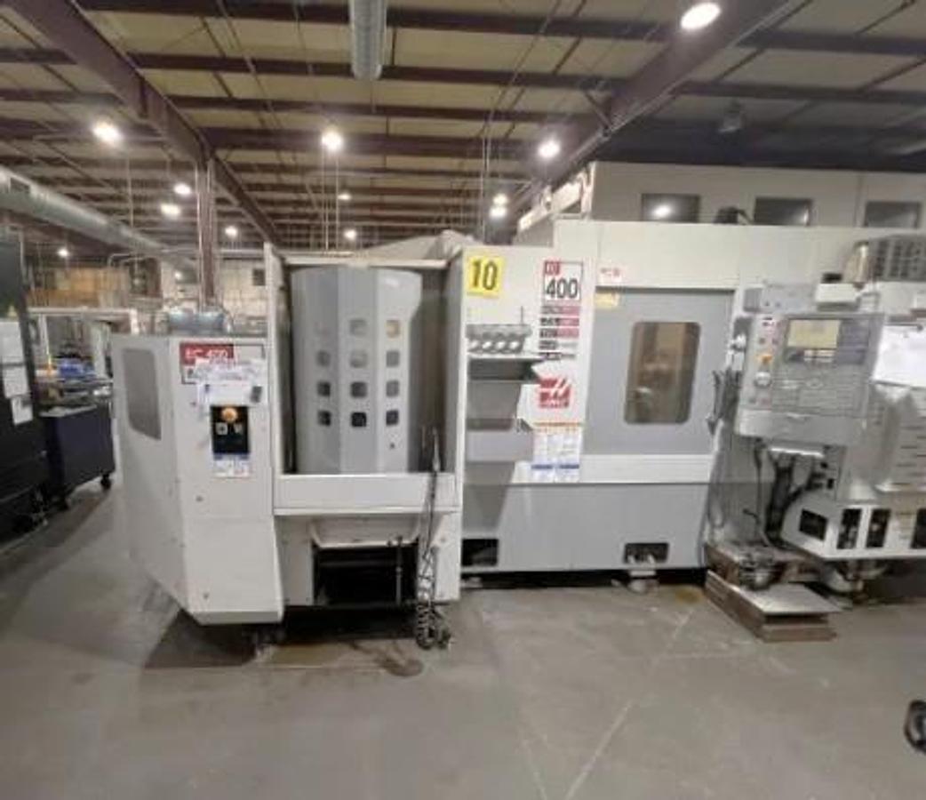 Used 2006 Haas EC-400PP w/ 6-Pallet Pool, 12,000 RPM, TSC, Haas WIPS Probing, Full 4th Axis, 70 ATC