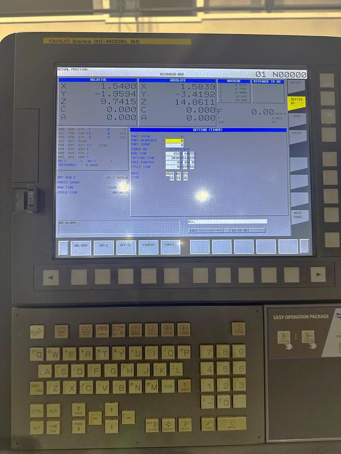 Used 2020 Doosan DVF 6500 5 Axis Trunnion VMC with 18,000 RPM, 60 ATC, Coolant Thru Spindle, Probing, Chip Conveyor