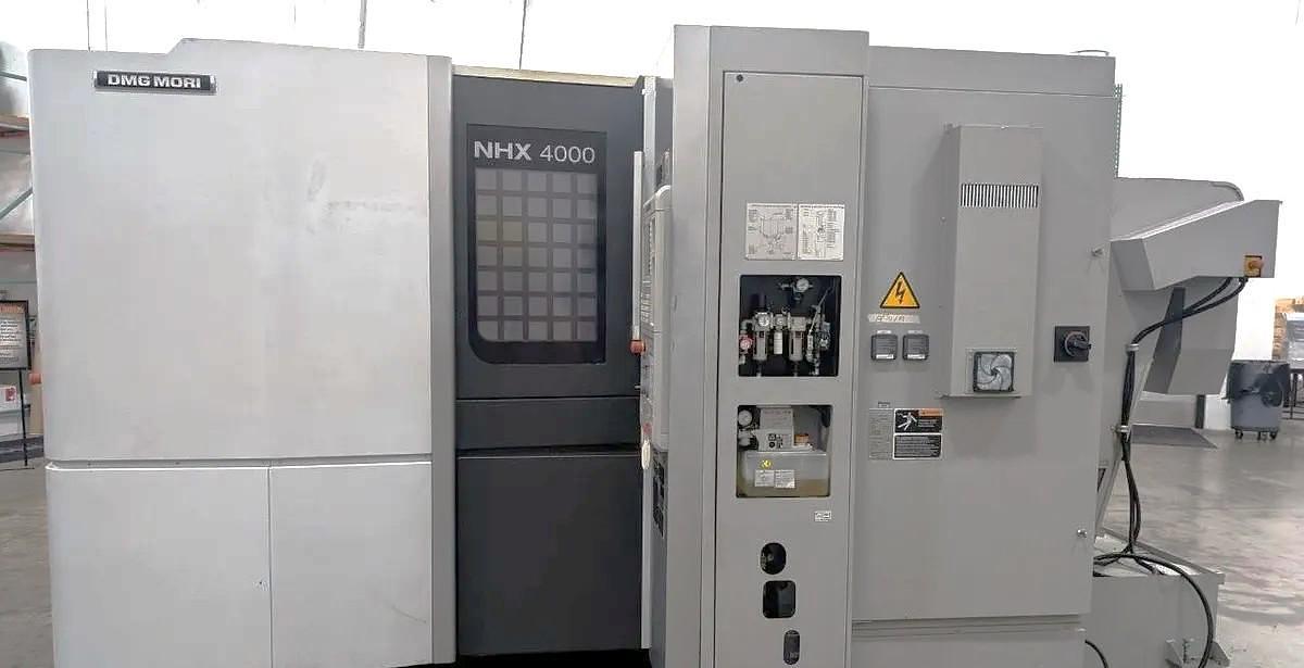 Used 2014 DMG Mori NHX4000 with 1 Degree Pallet Index, Chip Blaster Hi Press CTS, 12,000 RPM, 60 Station ATC, 12,000 RPM, Chip Conveyor