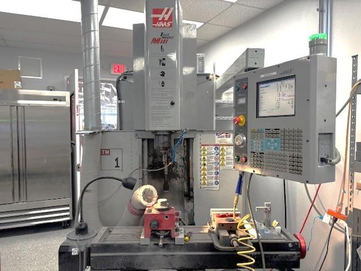 Used 2006 Haas TM-1 with Haas HA-5C Collet Indexer, 4th Axis Drive, Hand Wheels, Single or Three Phase Power, NO TOOL CHANGER or Coolant Tank
