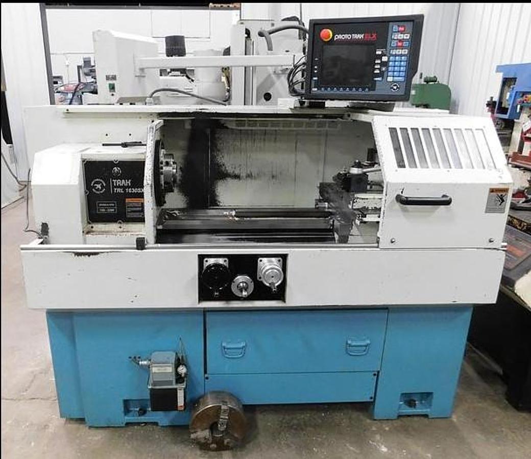 Used 2013 Southwestern Industries Trak TRL 1630SX with Prototrak SLX Control, Tailstock, Tool Post, 10" 3 Jaw Chuck, Coolant