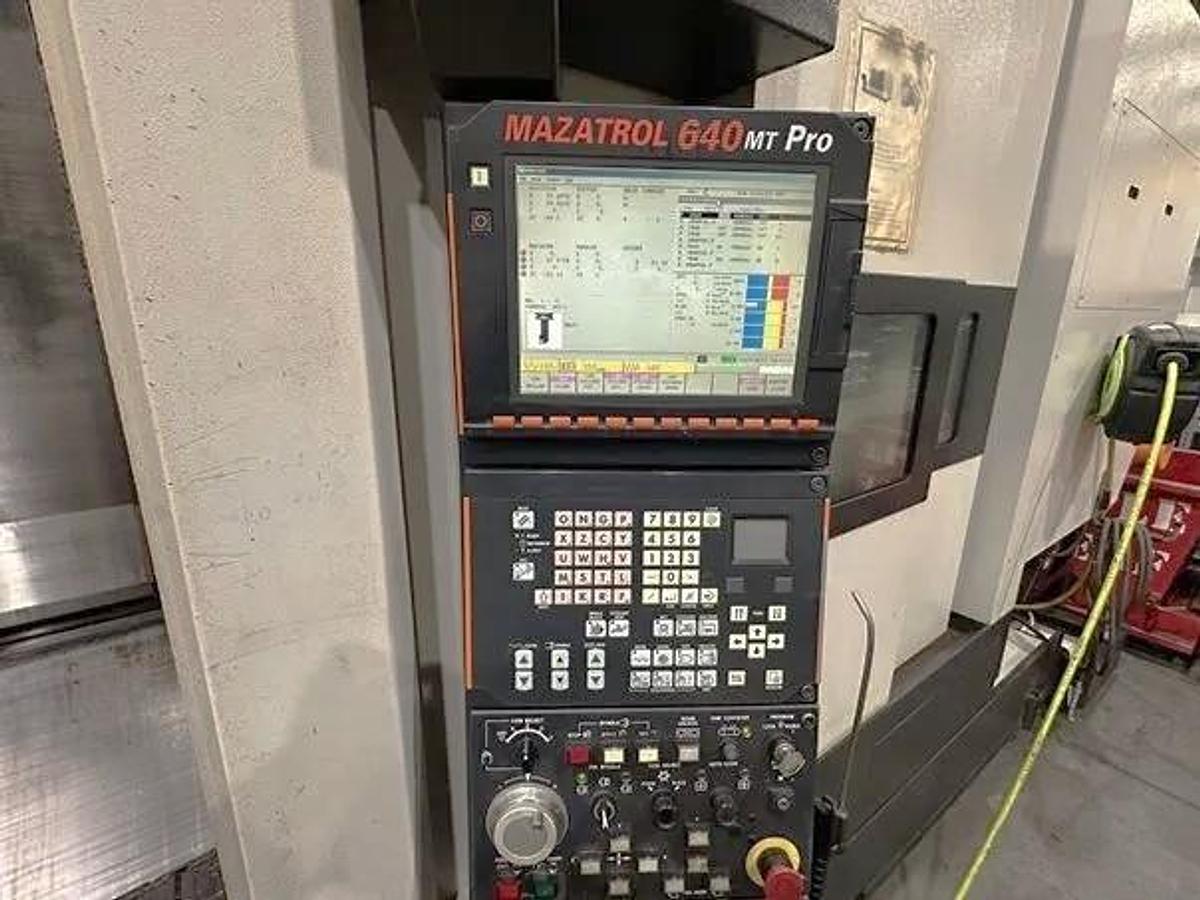 Used 2008 Mazak Cybertech Turn 4500M/3000 with 7.23"Big Bore, Milling, 33.86" sw, 120" cc, SMW Steady Rest, Tailstock, Air Chuck