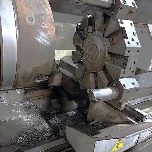 Used 2008 Haas TL-4 Big Bore Lathe w/ 10.8" Spindle Bore, Dual 24" Chucks, Chip Conveyor