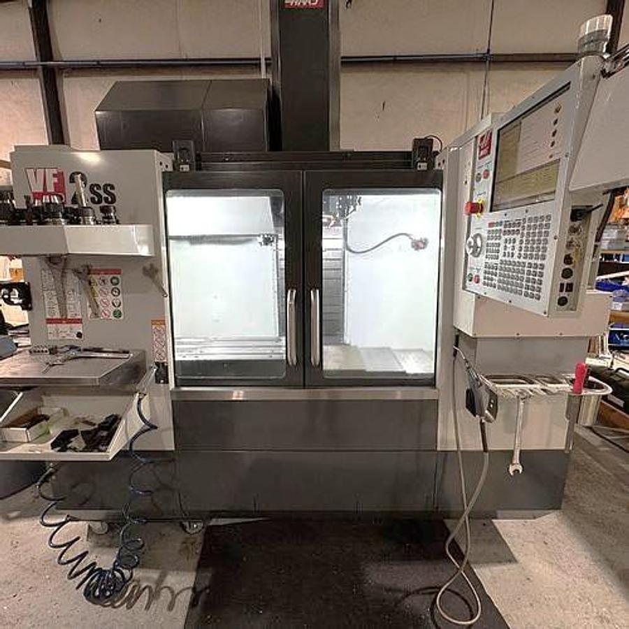 Used 2023 Haas VF-2SS with WIPS Renishaw Tool & Part Probe, Thru the Spindle Coolant, 4th Axis Drive & Wiring, Chip Auger