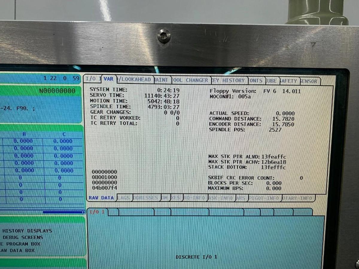 Used 2013 Haas VF7/40 with 10,000 RPM, 40 Station ATC, 4th & 5th Axis Prepped, Probing Package, Pcool, Auger, HSM