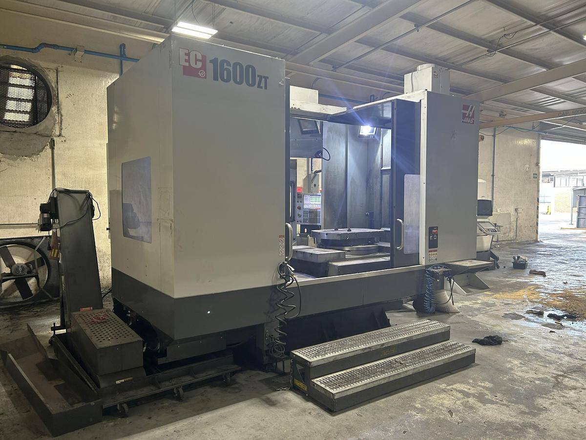 Used 2019 Haas EC-1600ZT with Extended Z Axis Travel, 7500 RPM, Integrated 4th Axis Platter, TSC, Renishaw Probing, 30 ATC