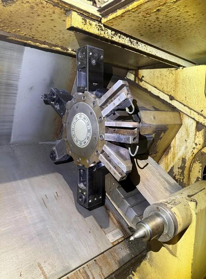 Used 2005 Mazak Nexus QTN 350M/1200 with Full C Axis Milling, Chip Conveyor, 48" cc, 4" Bar Capacity, 15" Chuck, Tailstock