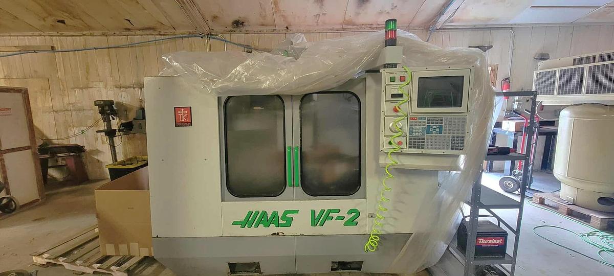 Used 1996 Haas VF-2B with Haas HRT-210 4th Axis Rotary Table, Newer Spindle, Newer LCD Monitor and Lube System