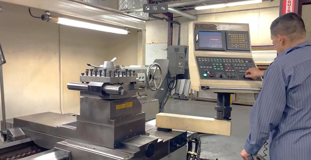 Used 2008 Hankook Protec 11NA with 43" sw, 29" Turn Diam, 78" cc, 4 Tool Manual Turret, Tailstock, Fanuc 21iTB Control, Conveyor