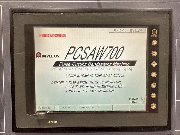 Used 2012 Amada PCSAW700 CNC Dual Column Horizontal Bandsaw
