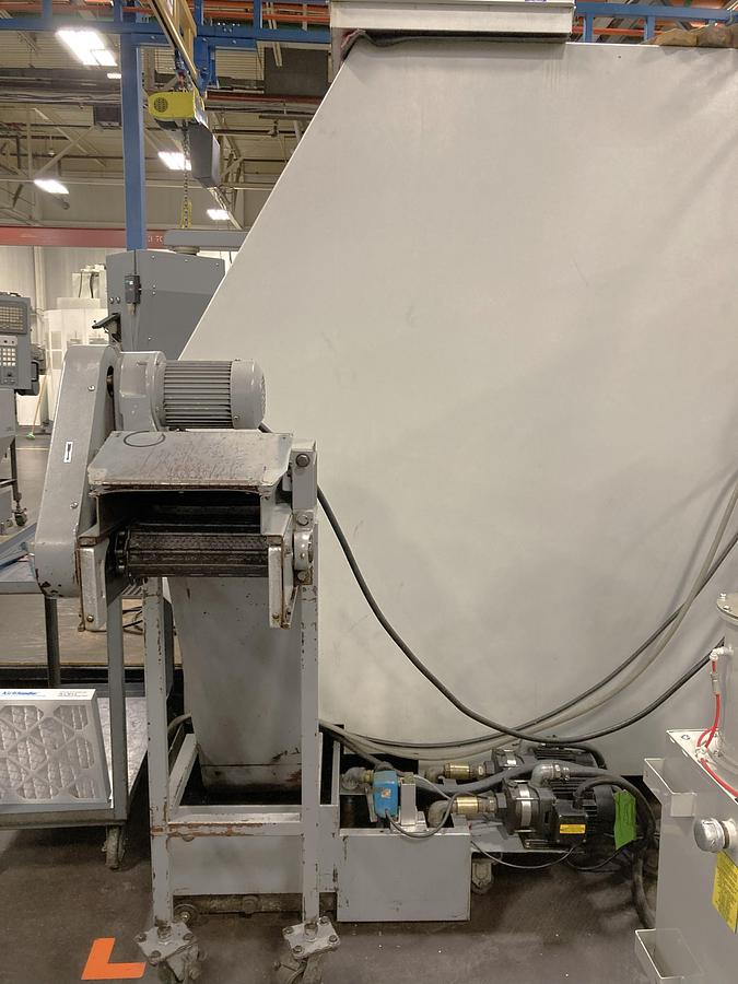 Used 2006 Leadwell LTC50-BL with 18" Hyd Chk, 4.6" Bar Cap., 33.5" sw, 80" cc, 1500 RPM, 50 HP, Steady Rest, Conveyor, Fanuc 0i-TC