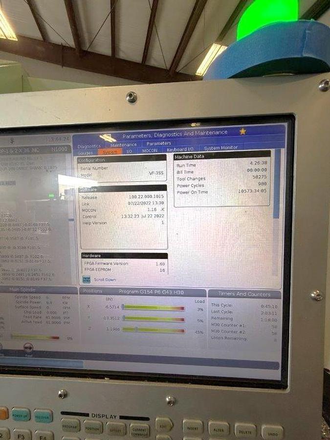 Used 2022 Haas VF3SS with 15,000 RPM, Programmable Coolant Nozzle, Chip Auger
