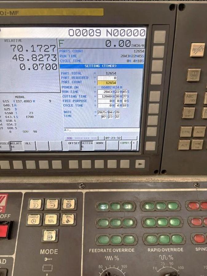 Used 2015 Visionwide NF-3226 Bridge Style VMC with Tool & Part Probing, 1000 PSI TSC, Chip Conveyor, Chiller Unit