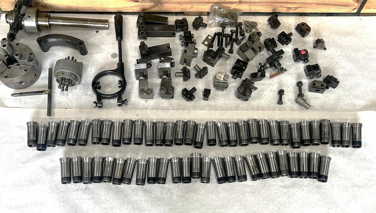 Used 1967 Hardinge HC Super Precision Chucker Tool Room Lathe, Acu-Rite 2 Axis DRO, lots of tooling included