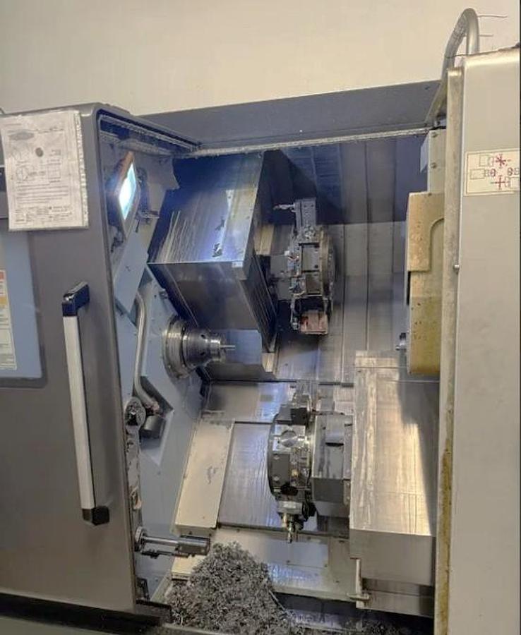 Used 2016 Doosan Puma TT1800SY with Twin Spindle/Twin Turret, Y Axis Mill Turn Lathe, ATS MD-565 Barfeed, Chip Conv., Parts Catcher