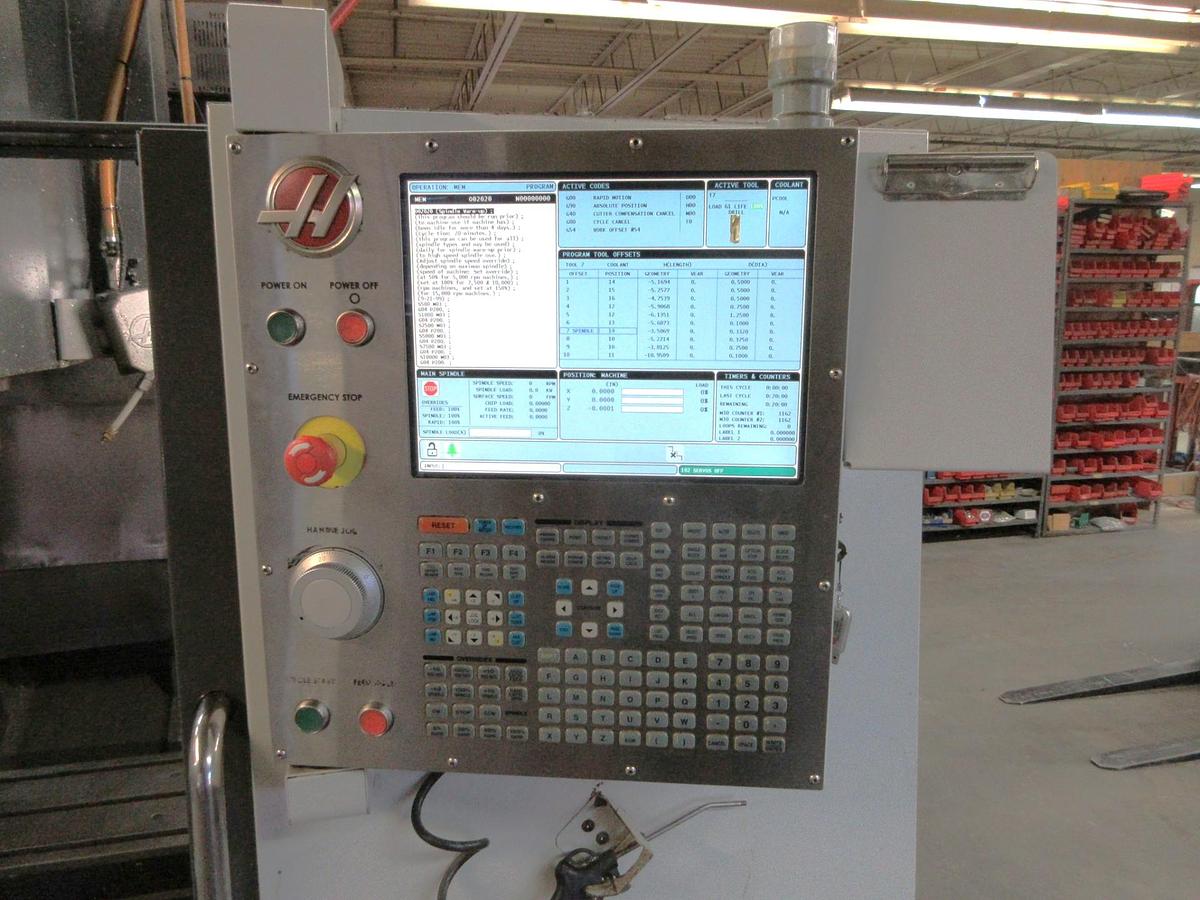 Used 2012 Haas TM-1P with Programmable Coolant, 10 Station ATC, 6000 RPM, CAT 40, Single or Three Phase Power