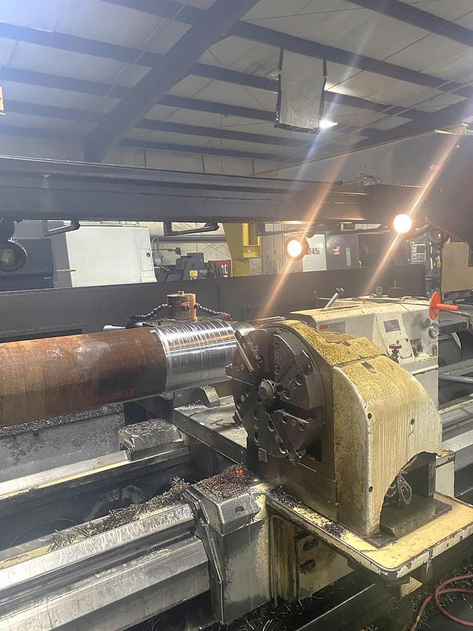 Used 2013 Mazak Powermaster 3000U with 12.5" Bore, 120" Centers, Manual 25" Chuck