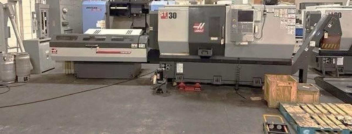 Used 2010 Haas ST-30M with Haas Barfeed, C Axis, Milling Capability, Tailstock, Chip Conveyor, Parts Catcher, Tool Presetter