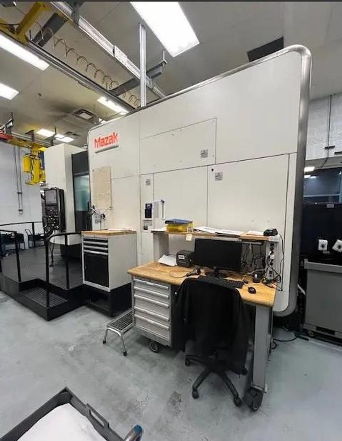 Used 2012 Mazak Integrex i-500V 5 Axis with 2 Pallet Changer, 80 Station ATC, HPC 1000 PSI, Full 4th Rotary, Probing
