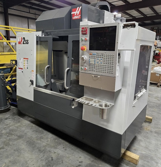 Used 2024 Haas VF-2SS, HRT210 Rotary Table w/8" 3-Jaw Chuck, WIPS Renishaw Tool & Part Probe, Thru the Spindle Coolant, High-Speed Machining, Programmable Coolant
