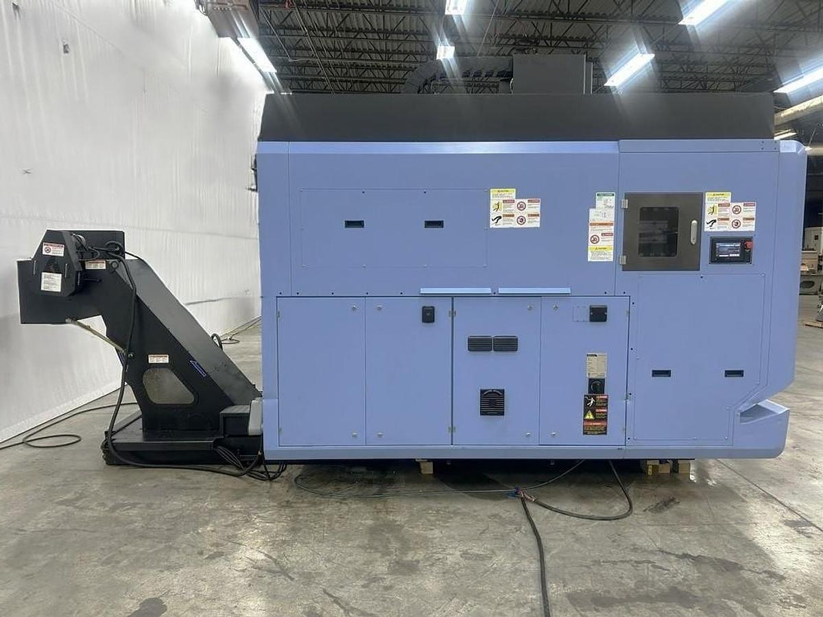 Used 2022 DN Solutions DVF 6500 5 Axis Trunnion VMC with 18,000 RPM, 60 ATC, Coolant Thru Spindle, Probing, Chip Conveyor
