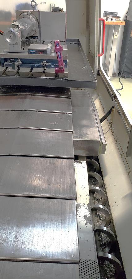 Used 2001 Haas VF4D with Haas HRT210 4th Axis Table, Tailstock, Auger, Prog. Coolant, Quick Code