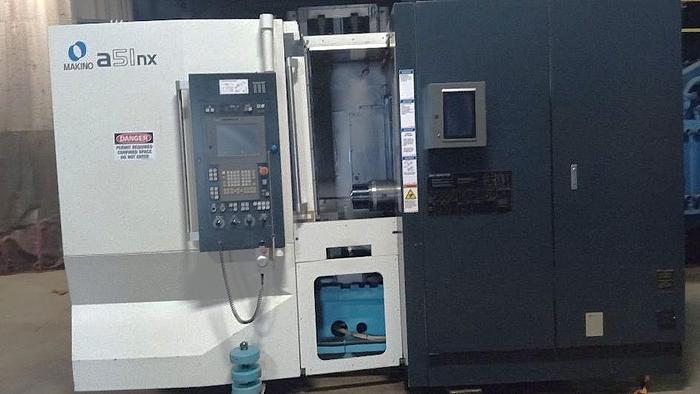 Used 2012 Makino A51NX with Full 4th Axis, 14k RPM, Coolant Thru Spindle, 60 ATC, Chip Conveyor