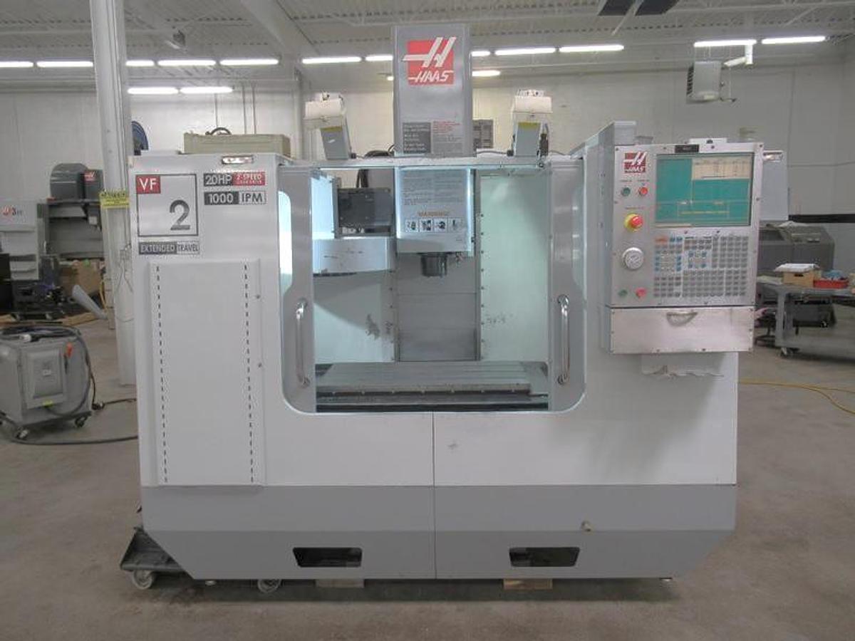 Used 2009 Haas VF2YT with Extended Y Axis Travel, Chip Auger, Rigid Tapping, 2 Spd Gearbox, 7500 RPM, 20 ATC