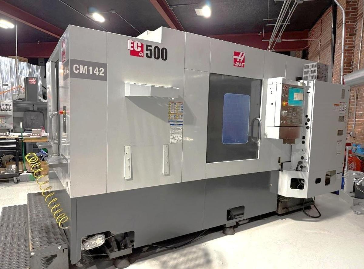 Used 2012 Haas EC-500 with 40 Pos. ATC, 1000 PSI Coolant Thru Spindle, Haas Probing Package, 1 Deg Pallet Index, 2 Pallet Changer