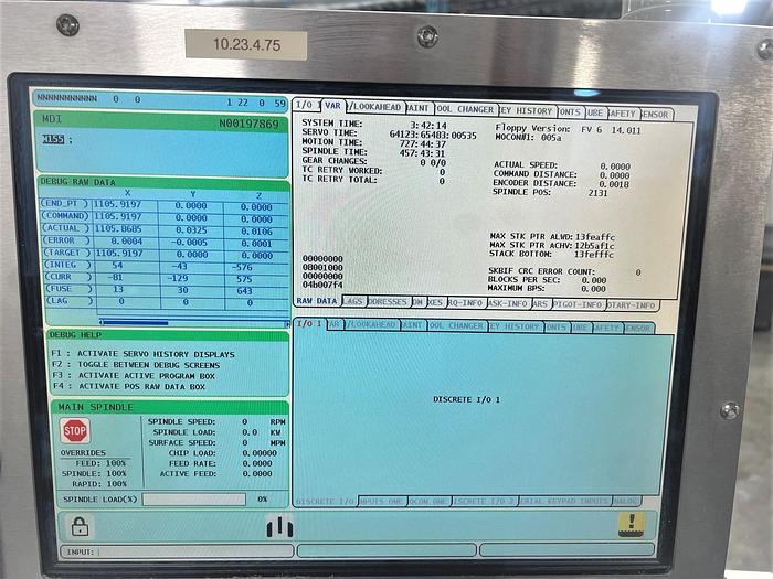 Used 2009 Haas VF2TR with 30k RPM Spindle and TR160 Trunnion Table