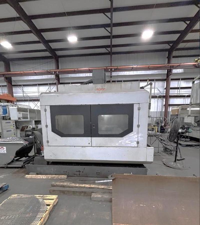 Used 2015 Visionwide NF-3226 Bridge Style VMC with Tool & Part Probing, 1000 PSI TSC, Chip Conveyor, Chiller Unit