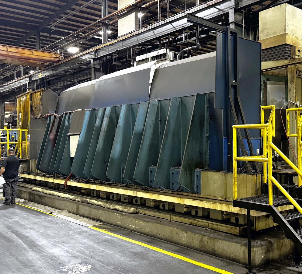 Used 2000 Anayak HVM-T-11000 3 + 2 Axis Bed Mill with B Axis Head with 2.5 Deg Increment, 40 HP, 3000 RPM, Heidenhain Control