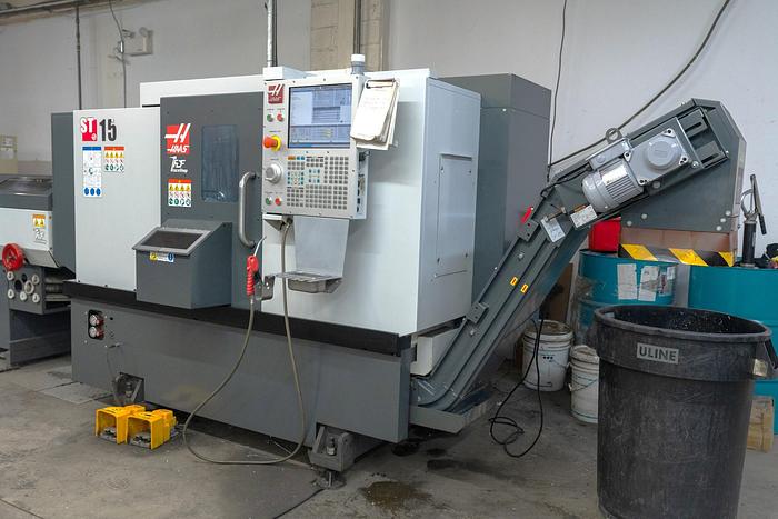 Used 2022 Haas ST-15 with Chip Conveyor, Parts Catcher, Tailstock, Tool Presetter, High Pressure Coolant