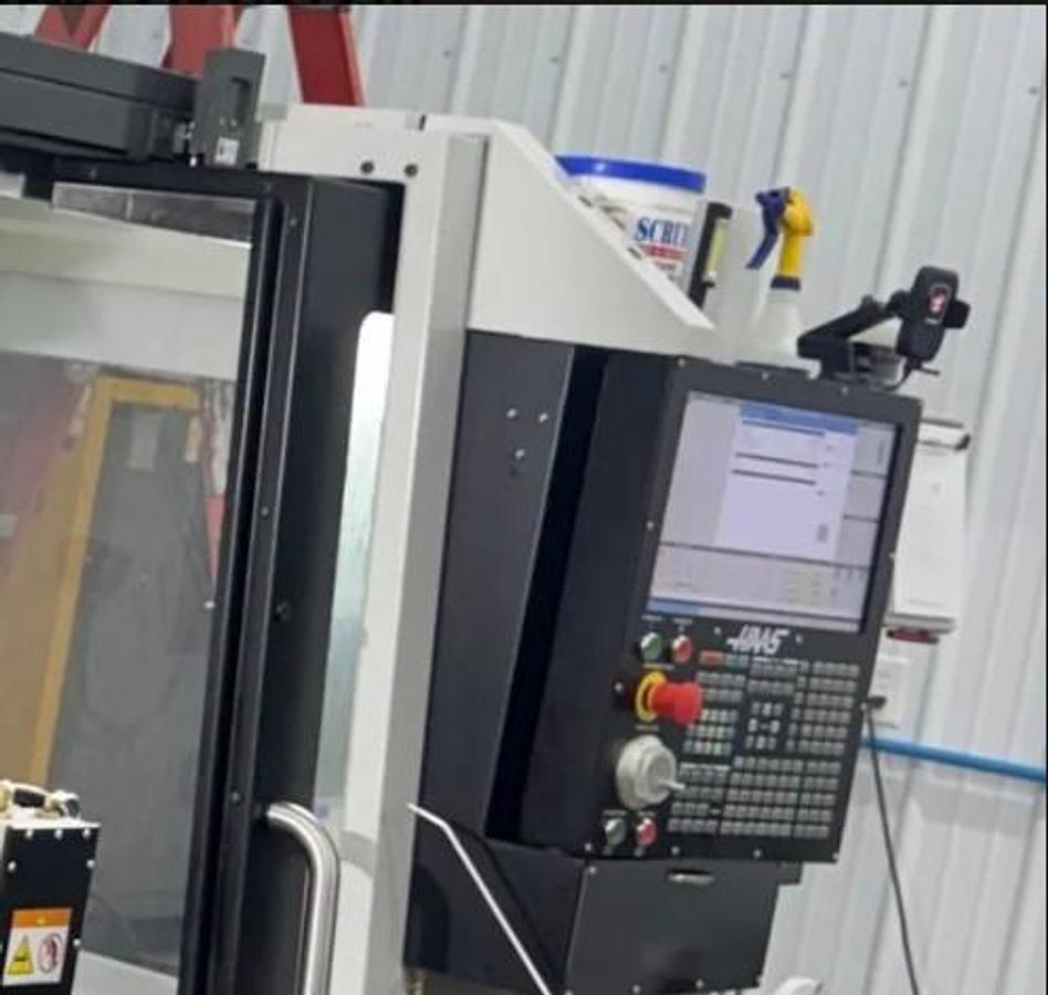 Used 2025 Haas VF-4SS with HRT210 4th Axis Rotary Table, Coolant Thru Spindle, Haas Probing, 30 ATC, HSM, ONLY 50 Cutting Hrs.