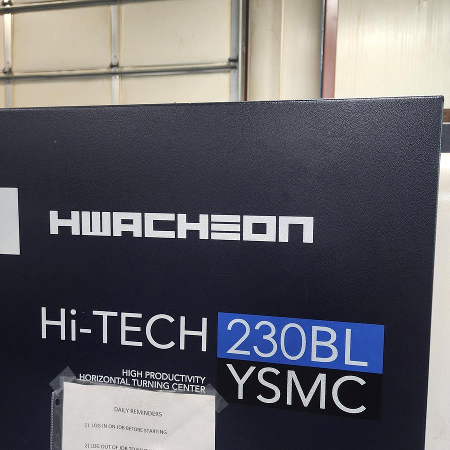 Used 2021 Hwacheon Hi-Tech 230BL YSMC w/ Milling, Y Axis, Subspindle, Chip Conv., Parts Catcher, 10" Chk 3.19" Bar Capacity