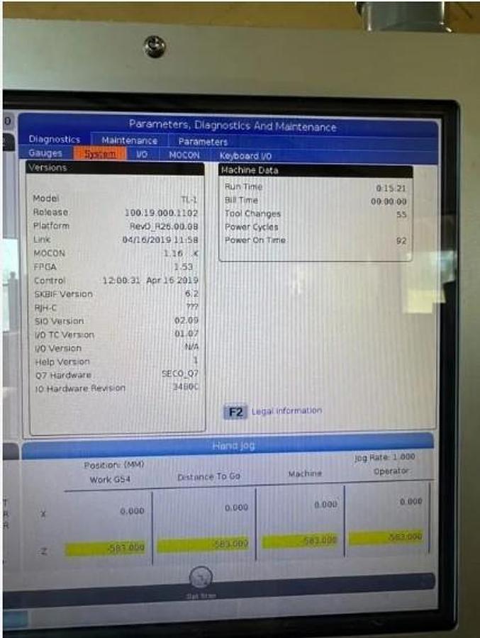 Used 2019 Haas TL-1 with 2.31" Bore, 8" 3 Jaw Chuck, Tailstock, Some Tooling, USB Port 