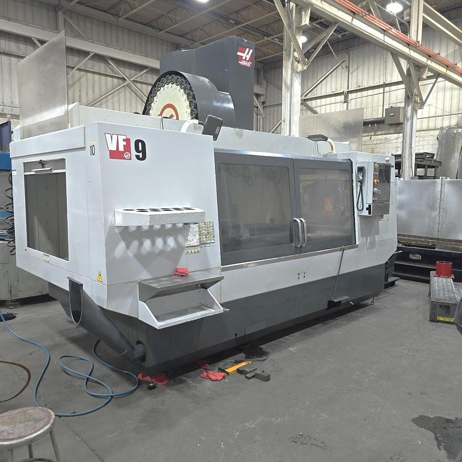 Used 2010 Haas VF-9/40 with 10,000 RPM, Haas Probing, 1000 PSI Cool. Thru Spindle, 40 Station ATC, Nice Machine