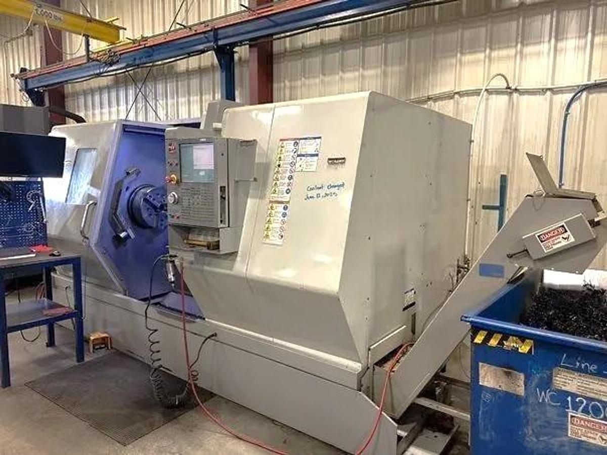 Used 2008 Haas SL-40T with 15" Hyd. Chuck, Tool Presetter, Tailstock, Chip Conveyor, Geared Head, Block Style Turret, 4" Bar Capacity