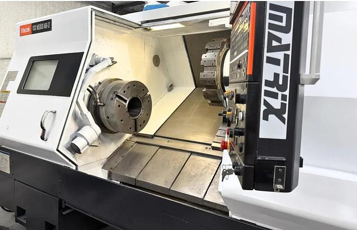 Used 2007 Mazak Nexus QTN 450-II/1000 Big Bore with Chip Conveyor, SMW 18" Air Chuck, Tailstock, Prep for Rear Chuck, Threading