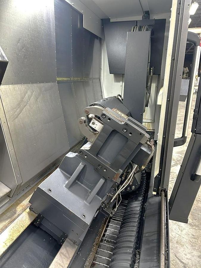 Used 2022 DN Solutions Puma 3100 XLY with Live Milling, Y Axis, Extra Long Bed, Steady Rest, Tailstock, 4" Bar Capacity, ONLY 1328 Cutting Hrs.