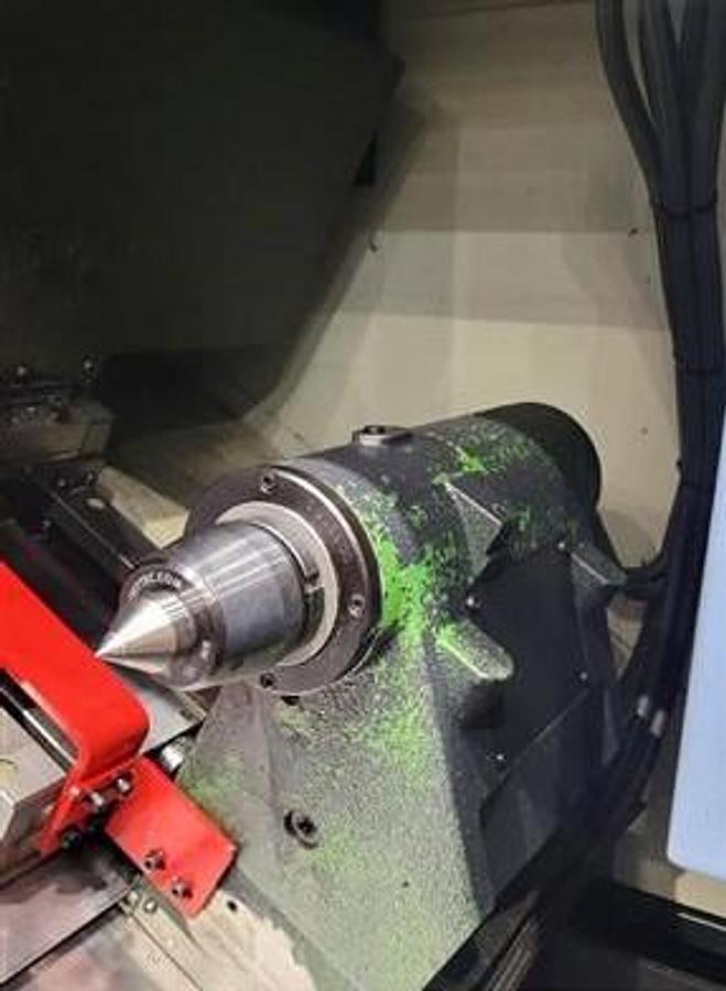 Used 2022 Doosan Puma GT-2600M with C Axis, Milling/Drilling, Collet Chuck, FMB Turbo Barfeeder, Tailstock, Chip Conveyor, Tool Eye